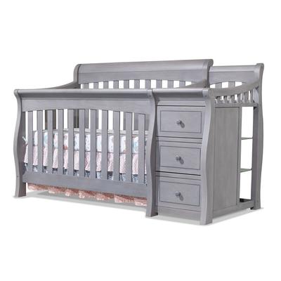 Princeton Elite Crib & Changer in Weathered Gray - Sorelle Furniture 1105-WG