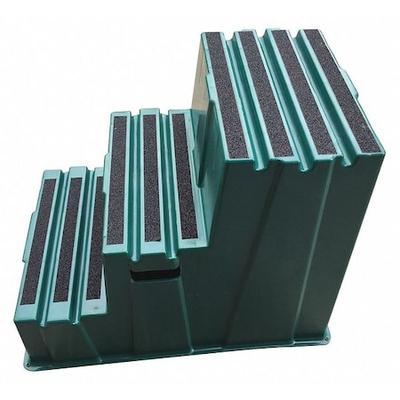 ZORO SELECT 44ZJ57 Box Step, 3 Steps, 500 lb Load Capacity, 28 3/4 in Overall