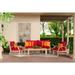 Kooper 4 Piece Sunbrella Outdoor Patio Sofa And Club Chair Set