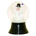 5" Black White Perzy Snow Globe Medium Snowman with Balloon Decoration