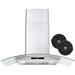 Cosmo 36 in. Ductless Wall Mount Range Hood in Stainless Steel with Carbon Filter Kit for Recirculating - 36 in.