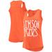 Women's Pressbox Orange Clemson Tigers Zeppelin Rocker Tank Top