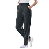 Plus Size Women's Better Fleece Jogger Sweatpant by Woman Within in Heather Charcoal (Size 4X)