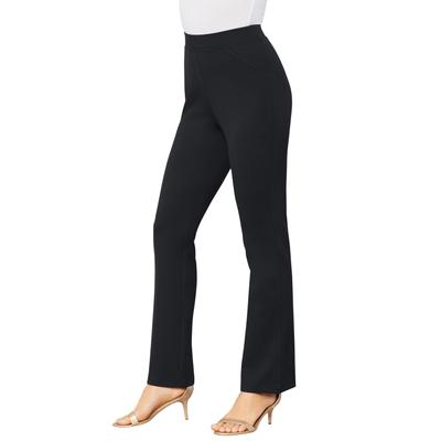 Plus Size Women's Bootcut Ultimate Ponte Pant by Roaman's in Black (Size 16 T) Stretch Knit