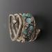 Free People Jewelry | Free People Turquoise Coiled Ring | Color: Blue/Silver | Size: Os