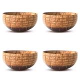 Rainforest Bowls 17 oz. Grid Dessert Bowl Wood in Brown/Gray | 3.5 H in | Wayfair ACRB-0019-04