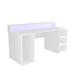 Inbox Zero Palomo Gaming Desk w/ Built in Outlets Wood in White | 27.95 H x 63 W x 25.19 D in | Wayfair C324FAA45B80450880C4308FF5213381