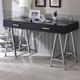 Willa Arlo™ Interiors Genoveva Desk Wood/Plastic/Acrylic/Metal in Black | 32 H x 54 W x 22 D in | Wayfair 0CE45804DF2C476E8D333715F5B14CB3
