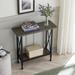 Canora Grey X Design Mixed Solid Wood & Metal Hall Console in Smoke Gray Wood in Black/Brown/Gray | 30 H x 30 W x 11 D in | Wayfair