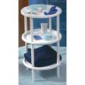 Rebrilliant Jones Tray Top End Table w/ Storage Plastic/Acrylic in White | 23.62 H x 14.17 W x 14.17 D in | Wayfair