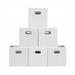 House of Hampton® Fabric Storage Bins w/ Metal Handles set Of 6 Fabric in White | 11 H x 10.5 W x 10.5 D in | Wayfair