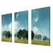 Red Barrel Studio® Cloud Dance - 3 Piece Wrapped Canvas Painting Print Set Canvas in White | 24 H x 36 W x 0.75 D in | Wayfair