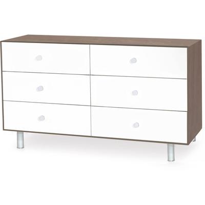 Oeuf 6 Drawer Dresser - Classic - White/Walnut