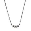 Emporio Armani Necklace for Men Fashion, Length: 525mm +/- 5mm / Size pendant: 22.8mm Silver Stainless Steel Necklace, EGS2777040