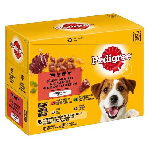 96 x 100g Adult Pouch in Gelee Pedigree Hundefutter nass