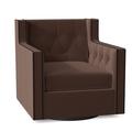 Club Chair - Bernhardt Candace 33.5" Wide Tufted Top Grain Leather Swivel Club Chair Leather in Brown | 34.5 H x 33.5 W x 38 D in | Wayfair