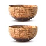 Rainforest Bowls 17 oz. Grid Dessert Bowl in Brown/Gray | 3.5 H in | Wayfair ACRB-0019-02