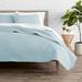 Bare Home Modern & Contemporary Microfiber 3 Piece Bedspread Set Microfiber in Blue | Full/Queen Coverlet + 2 Shams | Wayfair 812228032134