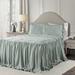 Ophelia & Co. Paxson Ruffle Skirt Bedspread Set Microfiber in Blue | King Bedspread + 2 King Shams | Wayfair B53A2CEFD56642A999C4C857C4F6B8EE