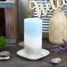 Symple Stuff Vintage Linens Scented Pillar Candle Paraffin in Blue/White | 6 H x 3 W x 3 D in | Wayfair 9E23BD4DB37C43D896D26359800C25DF