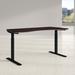 Upper Square™ Height Adjustable Standing Desk Wood/Metal in Black/Brown | 59 W x 29 D in | Wayfair B730080A0D1A490B90F87B8B55310E38