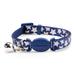 The Legend Navy Reflective Star-Print Breakaway Cat Collar, One Size Fits All, Blue