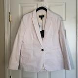 J. Crew Jackets & Coats | J Crew Seersucker Parke Blazer Pinstriped | Color: Pink/White | Size: 8p