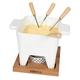 Boska Tapas Fondue Bianco L/Für Käsefondue & Saucen/Kleines Fondue-Set/Mit Untergestell & Teelicht/Mikrowellen- & spülmaschinenfest / 600 ml