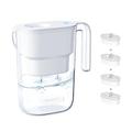 Waterdrop Water Filter Jug with 4×90 Days Filter, Multi-Stage Filtration System, Reduce Fluoride, Chlorine etc, 2.5L, NSF Certified, BPA Free, White (4 Filters)