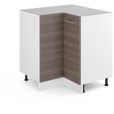Vicco - Eckunterschrank R-Line, Grau, 75.6 cm ohne Arbeitsplatte