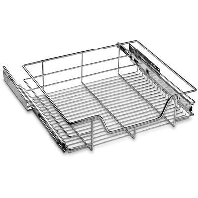 Sotech 60 cm Teleskopschublade mit SoftClose 20 kg Tragkraft Chrom poliert Drahtkorbauszug Image
