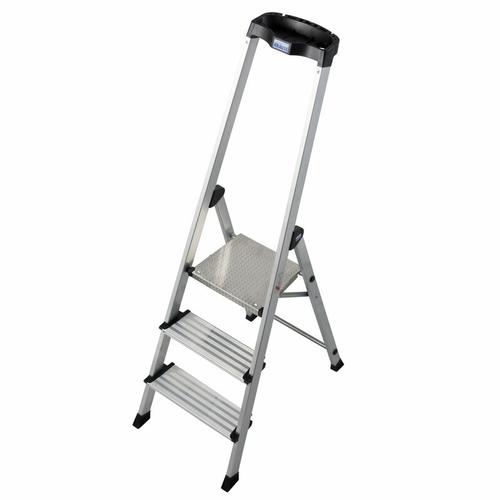 Safety Stufenstehleiter mit Ablage 4 Stufen – Krause