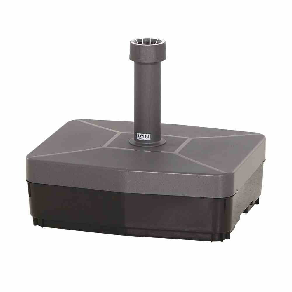 SIENA GARDEN 45 kg Kunststoff befüllbar Schirmständer 45 kg eckig, anthrazit Image
