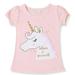 HAWEE Summer Fashion Girls Unicorn T-shirt Children Short Sleeves White Baby Kids Cotton Tops Clothes for 2-10Y