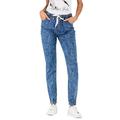 Plus Size Jeans for Women Mid Rise Slim Fit Joggers Denim Pants Casual Jeggings Drawstring Stretch Pants S-5XL Sea Blue 3XL