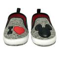 Disney Mickey Mouse Red and Black Infant Prewalker Soft Sole Slip-on Shoes - Size 9 -12 Months