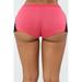 Women's Sexy Mid Rise Sport Shorts Floral Lace Splicing Drawstring Leggings Pants