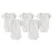 Burt's Bees Baby Organic Baby Boy or Girl Gender Neutral White Short Sleeve Bodysuits, 5-Pack