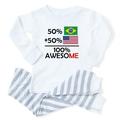 CafePress - Half Brazilian Half American - Toddler Long Sleeve Pajama set