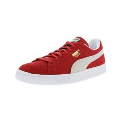 Puma Men's Suede Classic + High Risk Red / White Ankle-High Fashion Sneaker - 8.5M