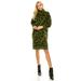 Haute Edition Women's Leopard Print Thick Knit Turtleneck Balloon Sleeve Sweater Dress