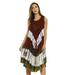 21314-PR-XL Riviera Sun Dress / Dresses for Women (Burgundy / Green, 1X)