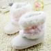 Baby Girl Winter Toddler Warm Boots With Butterfly-knot Anti-slip Shoes
