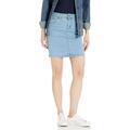 CG JEANS Junior's Stretch Denim Mini Jean Skirts Basic Five Pocket, Light Wash, Medium