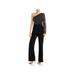 Aidan Mattox Womens Embellished One Shoulder Jumpsuit