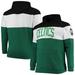 Boston Celtics Fanatics Branded Big & Tall Colorblock Wordmark Pullover Hoodie - Black/Kelly Green