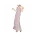 NIGHTWAY Womens Purple Glitter Sleeveless Halter Maxi Sheath Formal Dress Size 12