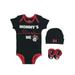 Minnie Mouse Baby Girl Outfit Short Sleeve Bodysuit, Booties & Cap Shower Gift Set, 3-piece