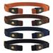 Winnereco No Buckle Stretch Belt, Buckle Free Invisible Elastic Belt, 4 Pack (Gold)