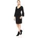 Nicole Miller Artelier BLACK Ponte Bell Sleeve Dress, US X-Large